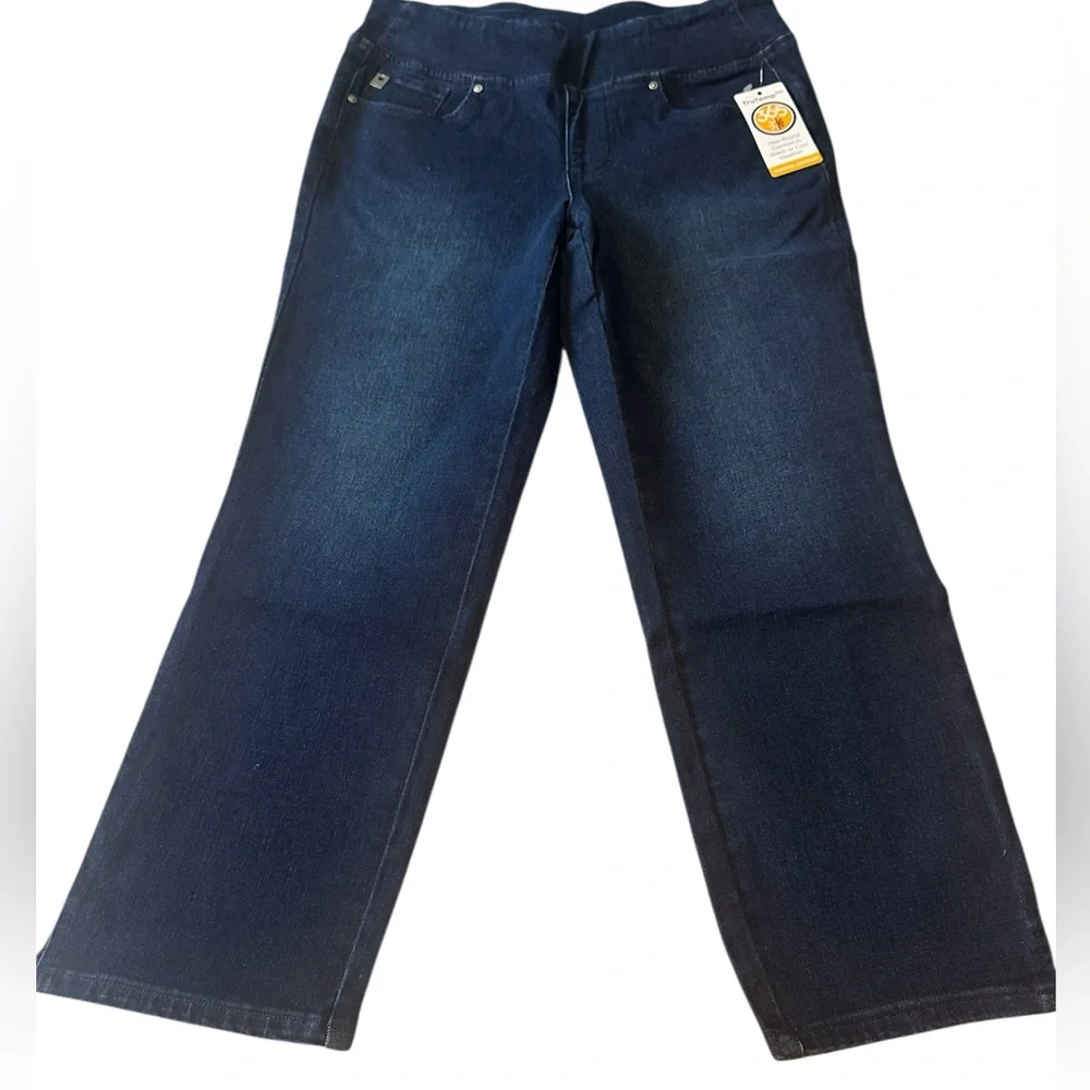 Belle by Kim Gravel Tall TruTemp Denim Crop Jean-Dark Indigo- 6 Tall